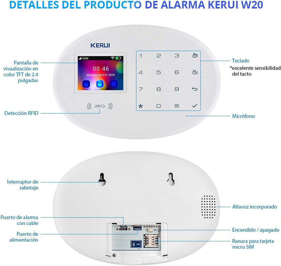 Sistema de Alarma Inteligente Wifi para Hogar – Control Total desde tu Móvil (Kit Completo)