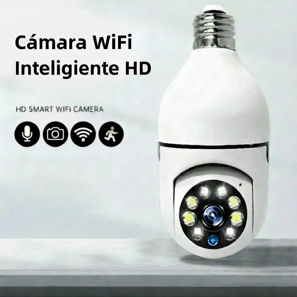 Cámara WiFi 360° con Visión Nocturna – Vigila tu hogar desde el móvil