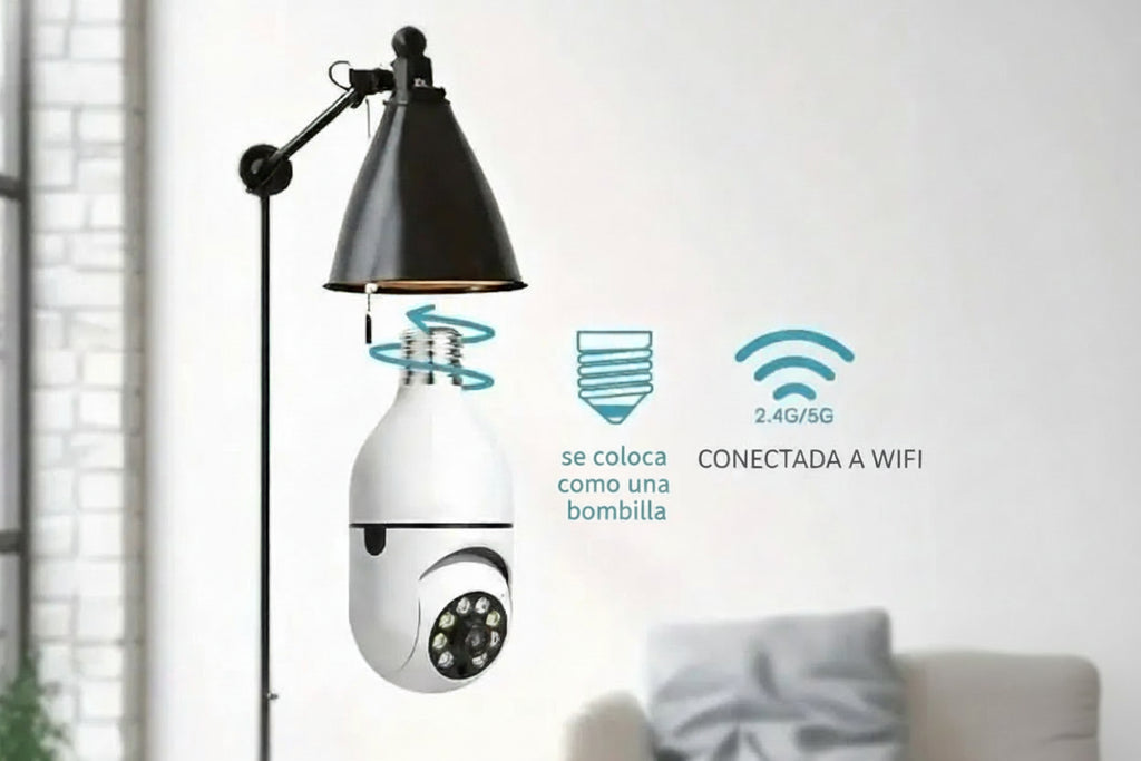 Cámara WiFi 360° con Visión Nocturna – Vigila tu hogar desde el móvil