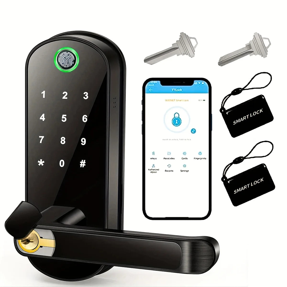 Cerradura Inteligente Wifi para Puerta con Huella y App