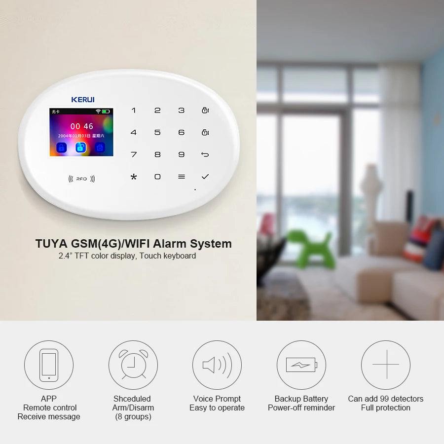 Sistema de Alarma Inteligente Wifi para Hogar – Control Total desde tu Móvil (Kit Completo)