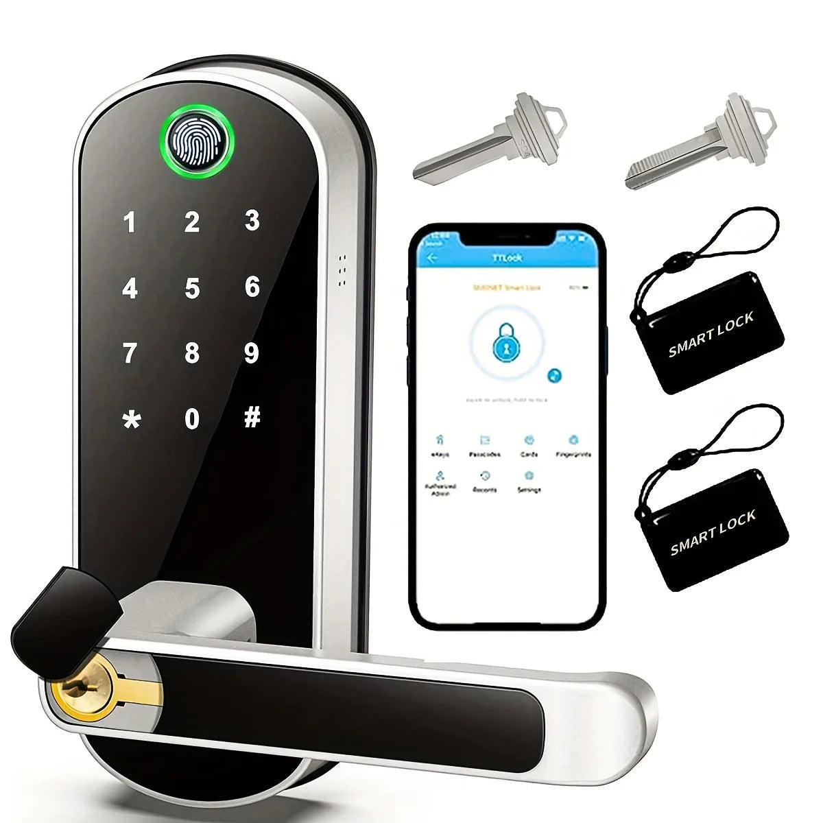 Cerradura Inteligente Wifi para Puerta con Huella y App