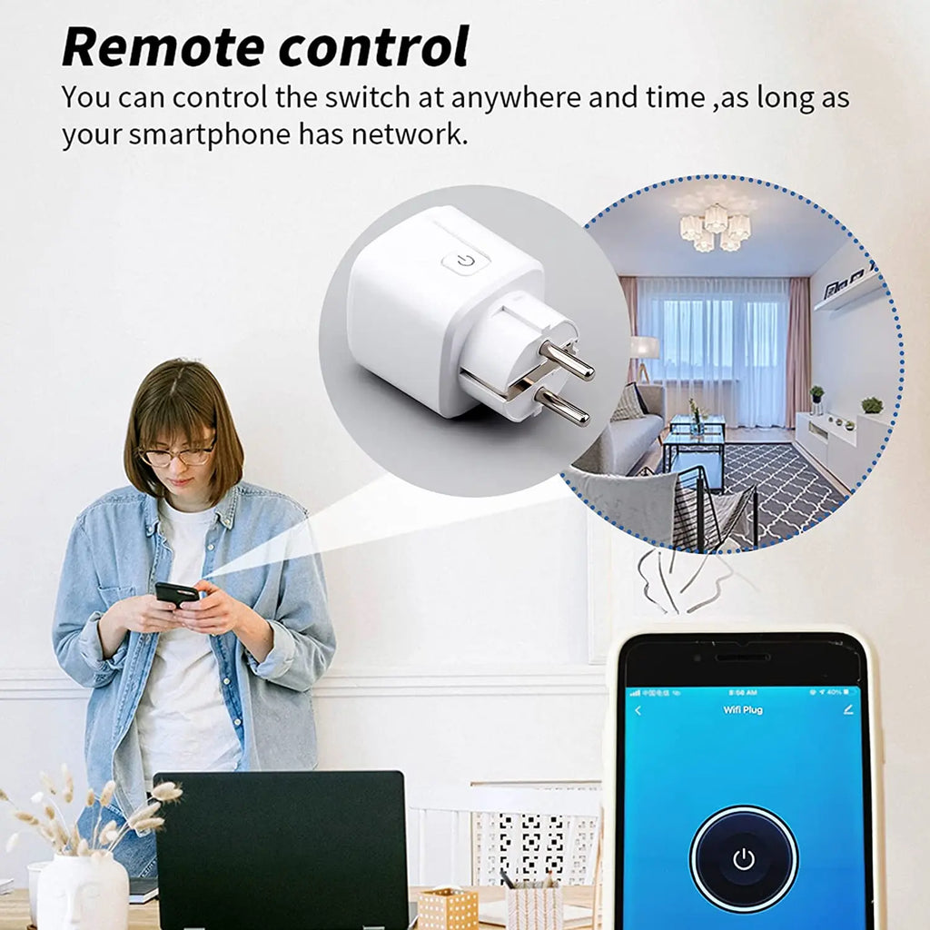 Enchufe Inteligente WiFi 16A con Control desde el Móvil y Alexa