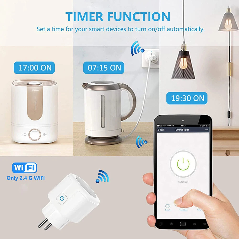 Enchufe Inteligente WiFi 16A con Control desde el Móvil y Alexa