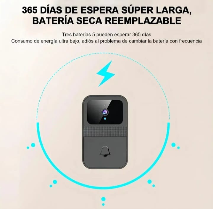 Timbre Inteligente con Cámara Wifi HD - Vigila tu hogar desde el móvil (Visión Nocturna)